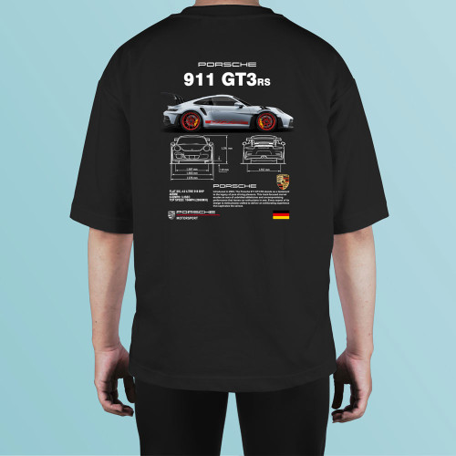 تیشرت پنبه ای اور مشکی porsche 911