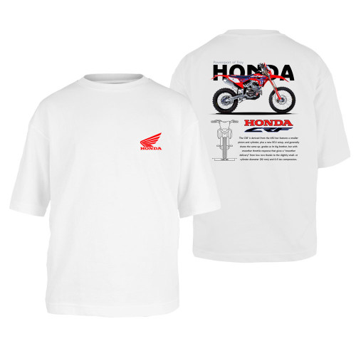 تیشرت پنبه ای سفید honda crf