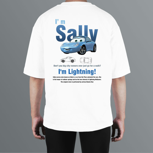 تیشرت پنبه ای سفید sally